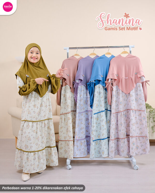 Gamis Set Motif Shanina - Gambar 7
