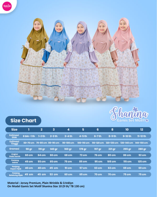 Gamis Set Motif Shanina - Gambar 9