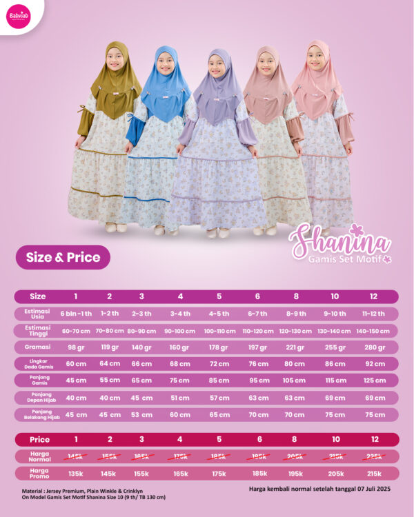 Gamis Set Motif Shanina - Gambar 10