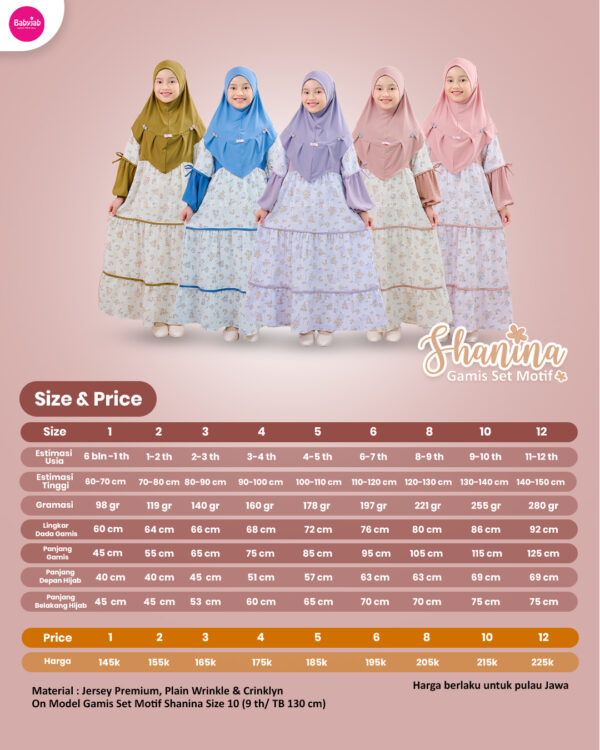 Gamis Set Motif Shanina - Gambar 11