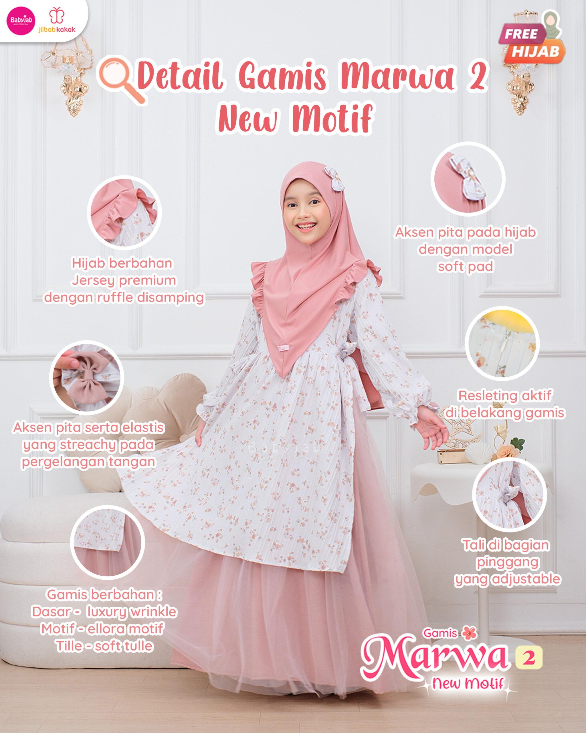 Gamis Marwa 2 (New Motif) - Gambar 11