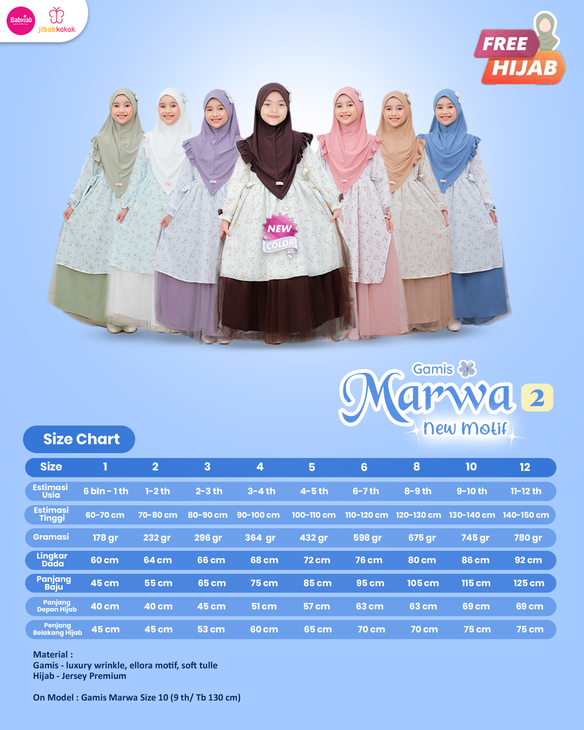 Gamis Marwa 2 (New Motif) - Gambar 13