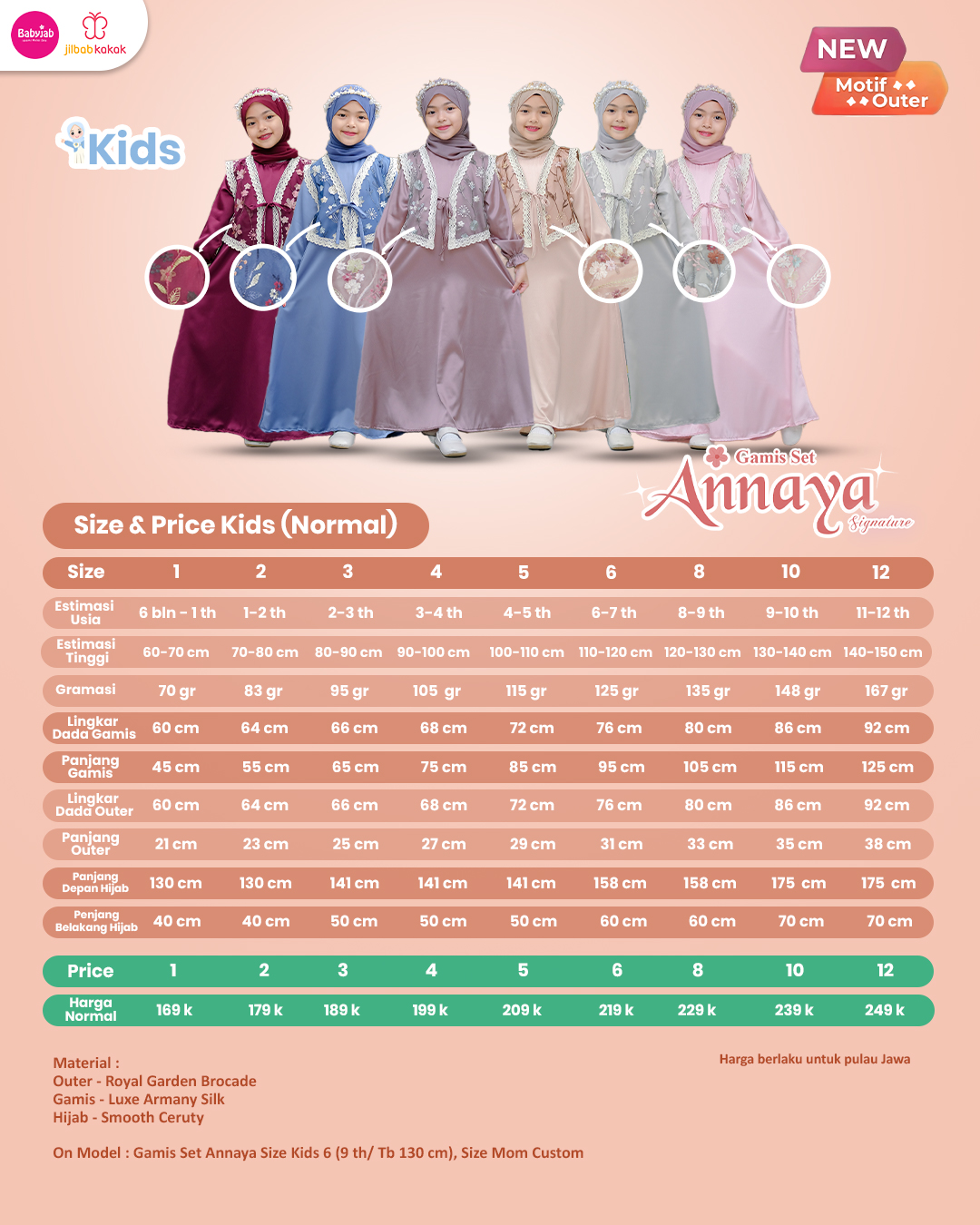 Gamis ANNAYA SIGNATURE (Mom & Kids) - Gambar 22