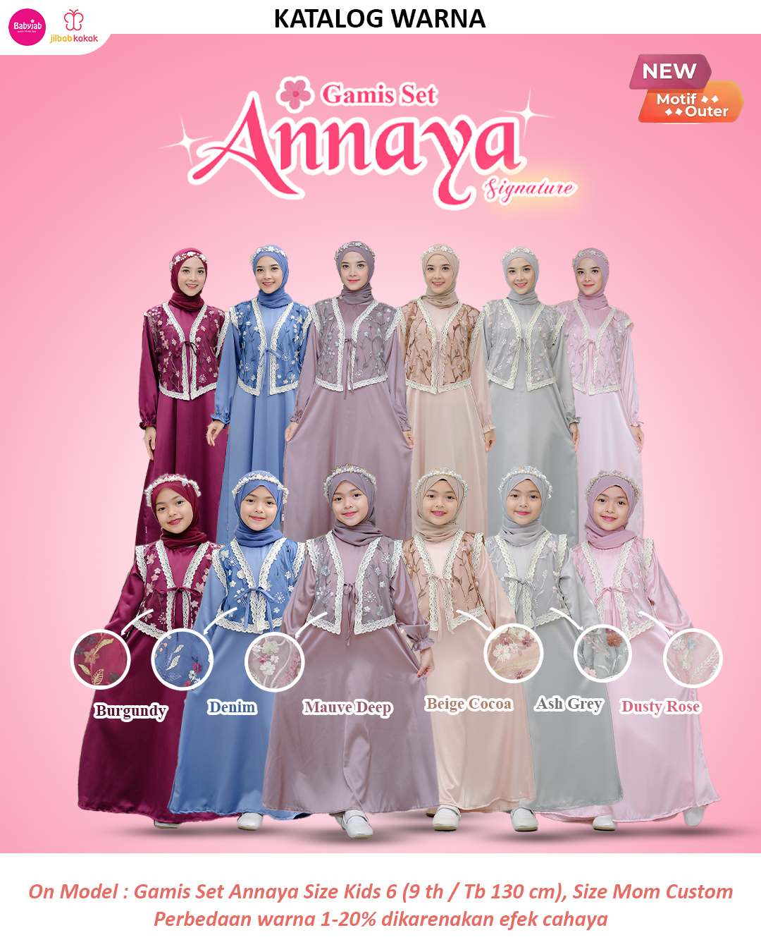 Gamis ANNAYA SIGNATURE (Mom & Kids) - Gambar 21