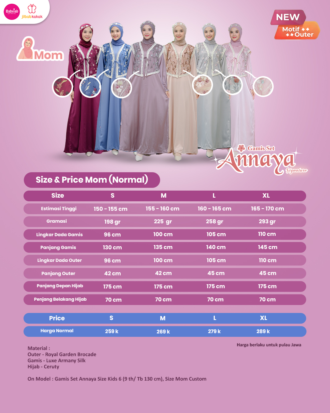 Gamis ANNAYA SIGNATURE (Mom & Kids) - Gambar 23