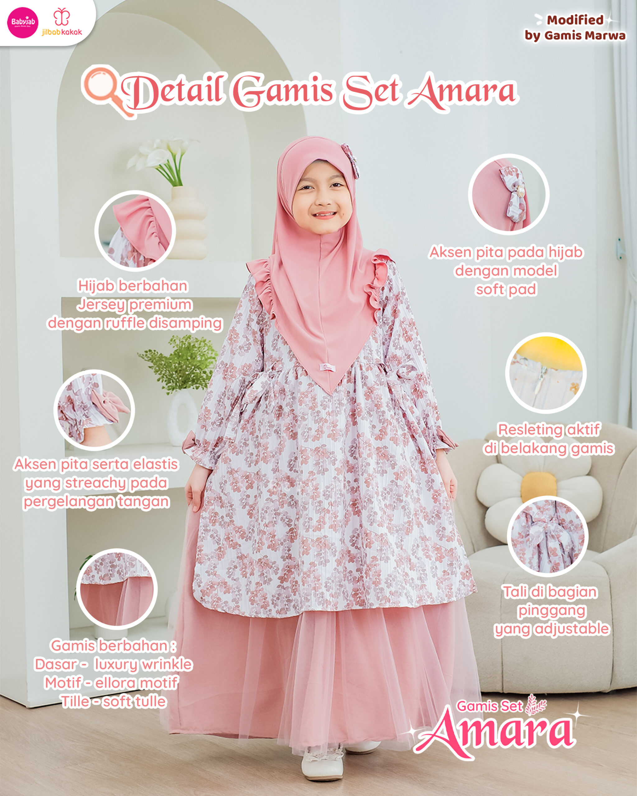Gamis Set Amara - Gambar 9