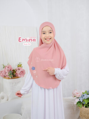 Hijab Pashmina Instan Anak Pastan Emina Babyjab Warna Dusty Pink