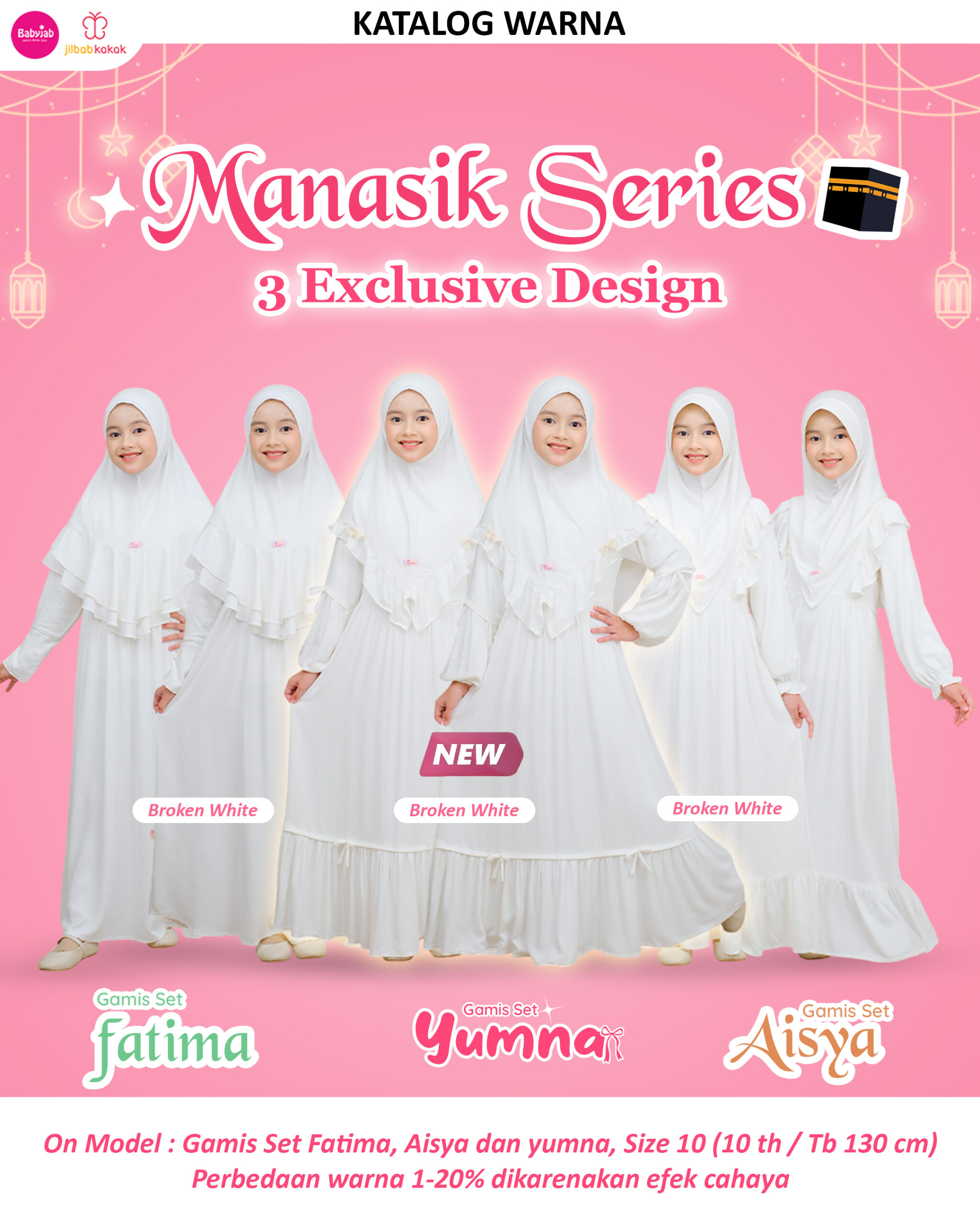 Gamis Fatima, Aisya & Yumna - Manasik Series - Gambar 8