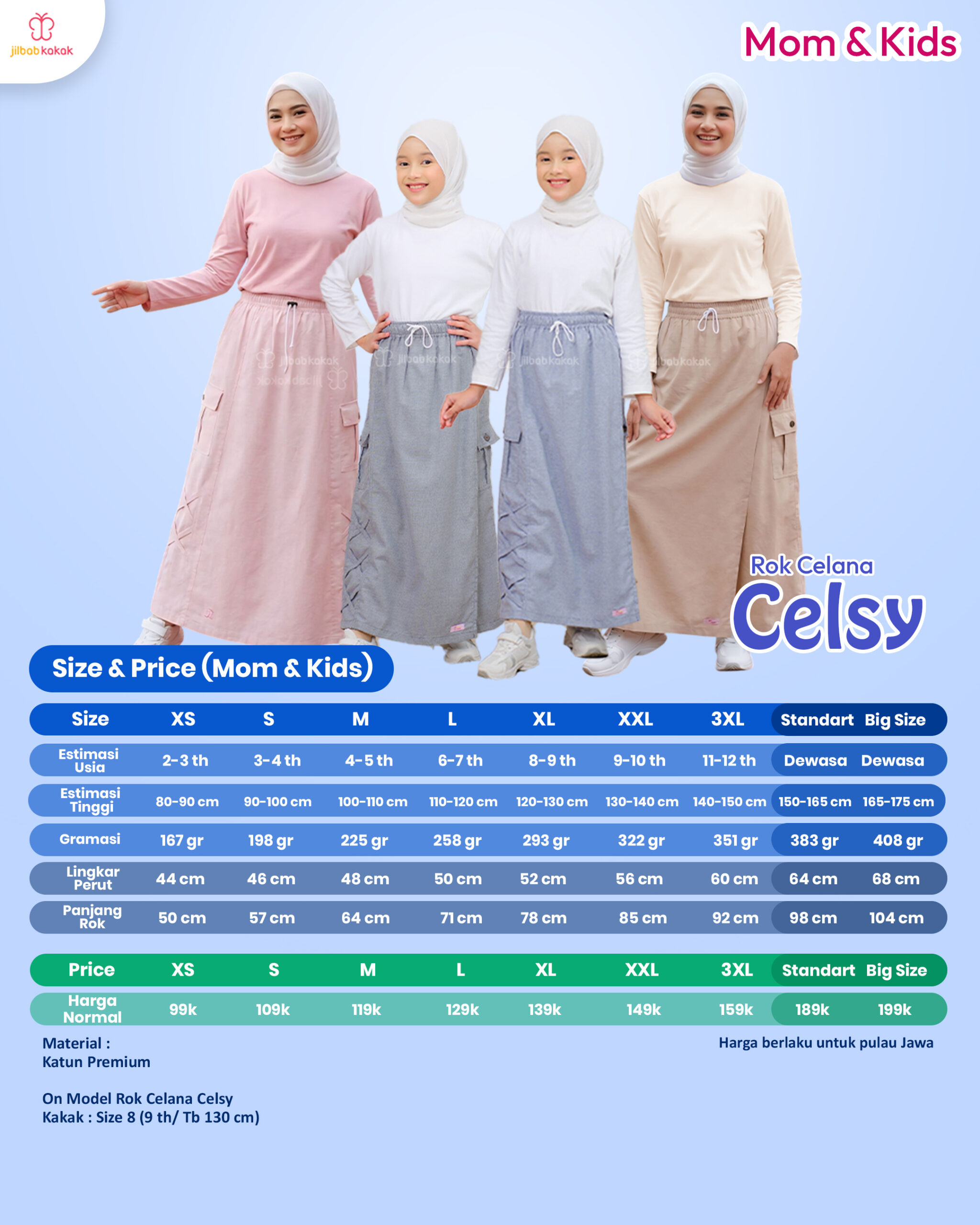 Rok Celana Celsy (Mom & Kids) - Gambar 23